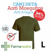 Camiseta antimosquitos stingbye camiseta manga corta  | talla l | color kaki